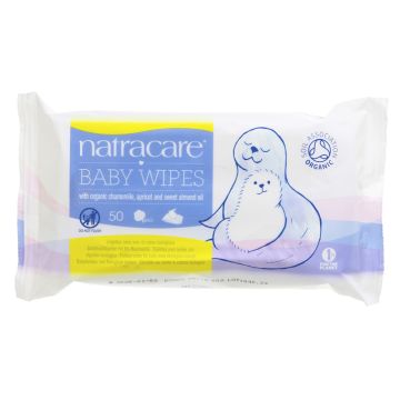 Natracare Baby Wipes 50 Pack - 16 x 50 (NF099)