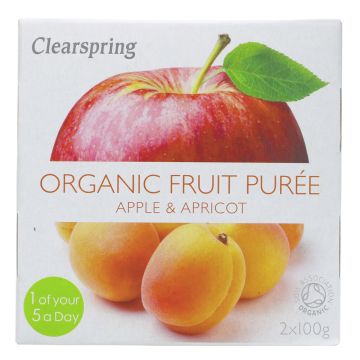 Clearspring Apple & Apricot Puree - organic - 12 x 2x100g (VF190)