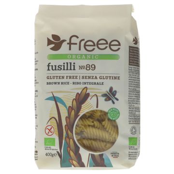 Doves Farm Organic Brown Rice Fusilli - 8 x 400g (WT038)