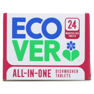 Ecover Dishwasher Tablets All In One - 12 x 24 tabs (HJ136)