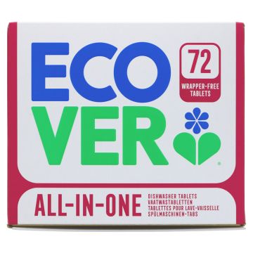 Ecover Dishwasher Tablets All In One  - 4 x 72 tabs (HJ211)