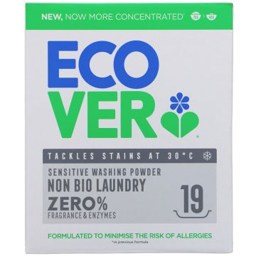 Ecover Washing Powder Non-Bio Zero - 10 x 0.95kg (HJ451)