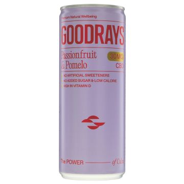 Goodrays Passionfruit & Pomelo CBD - 12 x 250ml (JU279)