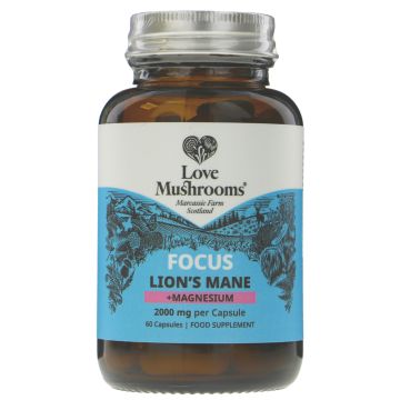 Love Mushrooms Lion's Mane & Magnesium - 1 x 60 caps (VM567)