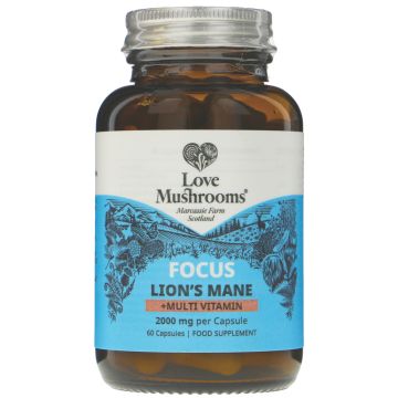 Love Mushrooms Lion's Mane & Multivitamin - 1 x 60 caps (VM566)