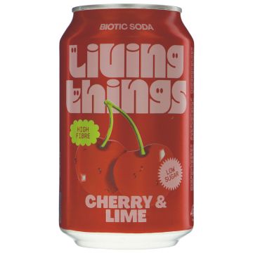 Living Things  Cherry & Lime Soda - 12 x 330ml (JU345)