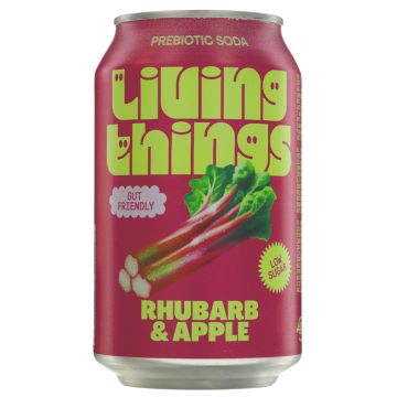 Living Things Rhubarb & Apple Soda - 12 x 330ml (JU121)