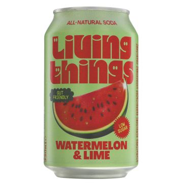 Living Things Watermelon & Lime Soda - 12 x 330ml (JU467)