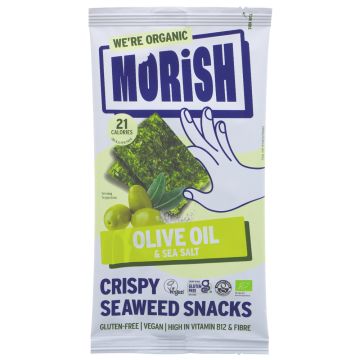 Morish Snacks organic Olive Oil Seaweed Snacks - 20 x 4g (ZX856)