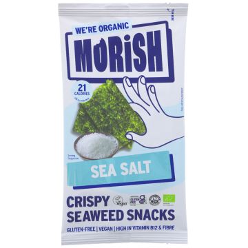 Morish Snacks Organic Sea Salt Seaweed Snack - 20 x 4g (ZX887)