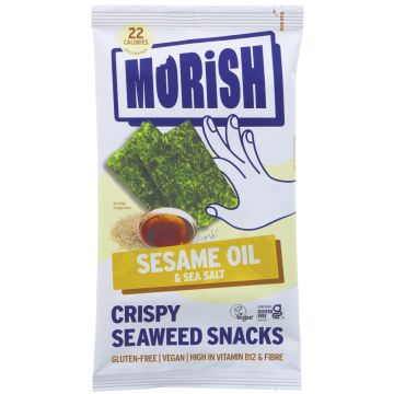 Morish Snacks Sesame Oil Seaweed Snacks - 20 x 4g (ZX910)
