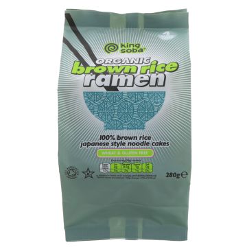 King Soba Organic Brown Rice Ramen - 6 x 280g (WT099)
