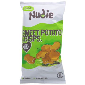 Nudie Snacks Sour Cream and Chive - 12 x 80g (ZX851)