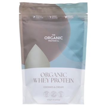 The Organic Protein Co. Cookies & Cream Organic Whey - 12 x 400g (VM501)