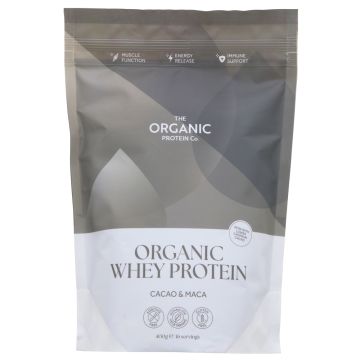 The Organic Protein Co. Cacao & Maca Organic Whey - 12 x 400g (VM497)