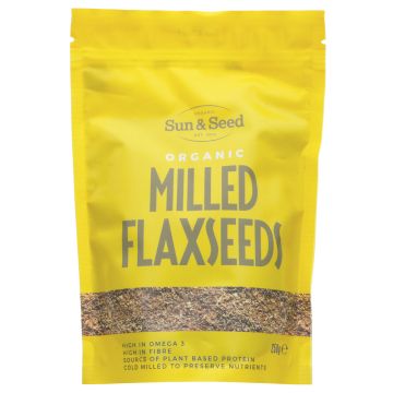 Sun & Seed Organic Raw Milled Flax Seeds - 12 x 250g (VM555)