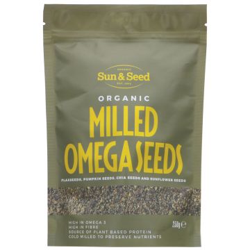 Sun & Seed Organic Raw Milled Omega Seeds - 12 x 250g (VM556)
