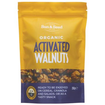 Sun & Seed Activated Organic Walnuts - 12 x 200g (VM560)