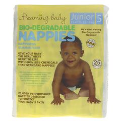 Beaming Baby Bio Degradable Nappy - Junior - 5 x 25 (NF637)