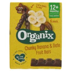 Organix Banana & Date Chunky Fruit Bar - 6 x 6 x 17g (BB158)
