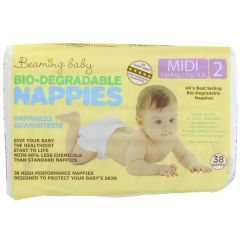 Beaming Baby Biodegradable Nappies - Midi - 4 x 38 (NF634)