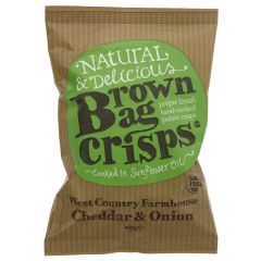 Brown Bag Crisps West Country Cheddar & Onion - 20 x 40g (ZX265)