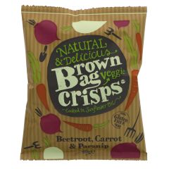 Brown Bag Crisps Vegetable Chips - Hand Cooked - 15 x 40g (ZX833)