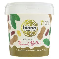 Biona Organic Peanut Butter Smooth - 6 x 1kg (GH104)