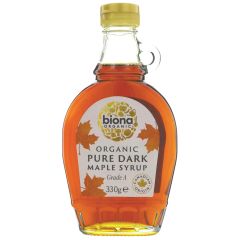 Biona Pure Maple Syrup Dark Grade A - 12 x 330g (HY003)