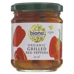 Biona Grilled Peppers in Olive Oil - 5 x 190g (KJ363)
