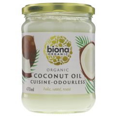 Biona Mild / Odourless Coconut Oil - 6 x 470ml (GT061)