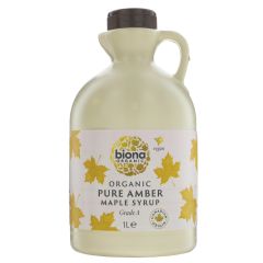 Biona Pure Maple Syrup Amber Grade A - 6 x 1l (HY011)