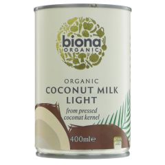 Biona Coconut Milk Light Organic - 6 x 400ml (VF187)