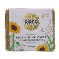 Biona Rice Bread with Sunflower Seed - 6 x 500g (BT461)