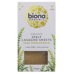 Biona Spelt Lasagne Sheets - Organic - 12 x 250g (WT333)