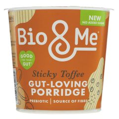 Bio & Me Porridge Pot - Sticky Toffee - 8 x 58g (MX131)