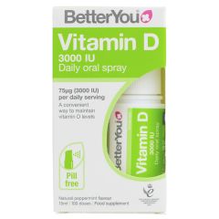 Better You D3000 Vitamin D Oral Spray - 6 x 15ml (VM174)
