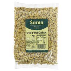 Suma Cashews - whole, organic - 1 kg (NU070)