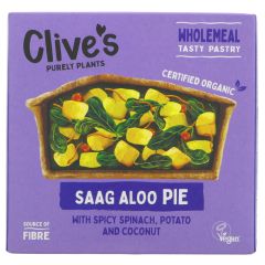 Clives Saag Aloo Wholemeal Pie - 6 x 235g (XL020)