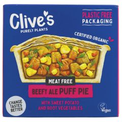 Clives Beefy Ale Puff Pie - 6 x 235g (XL200)