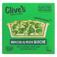 Clives Broccoli & Green Pesto Quiche - 6 x 165g (XL157)