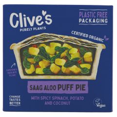 Clives Saag Aloo Puff Pie - 6 x 235g (XL014)