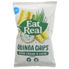 Eat Real Quinoa Chips Cream & Chives - 10 x 80g (ZX315)