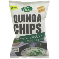 Eat Real Quinoa Chips Cream & Chives - 10 x 90g (ZX315)