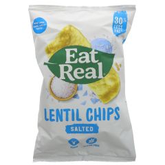 Eat Real Lentil Chips Sea Salt - 10 x 113g (ZX128)