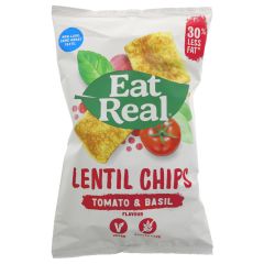 Eat Real Lentil Chips Tomato Basil 113g - 10 x 113g (ZX130)