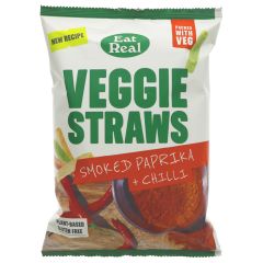 Eat Real Veggie Straws Paprika & Chilli - 10 x 110g (ZX106)