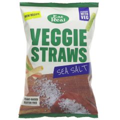Eat Real Veggie Straws with Sea Salt - 10 x 110g (ZX090)
