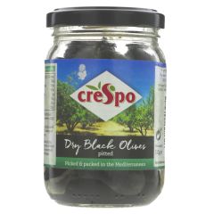 Crespo Pitted Dry Black Olives - 6 x 110g (KJ268)