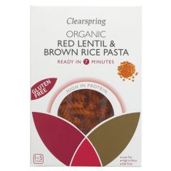 Clearspring Red Lentil & Brown Rice Pasta - 8 x 250g (WT150)